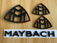 Black Maybach set Fender Side Rear Trunk Emblems Badge For Mercedes Benz S Class