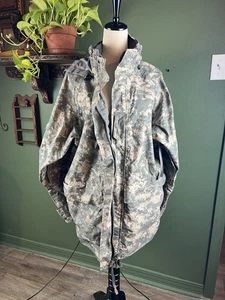 Tru-Spec H20 ECWCS Parka Large Long Digital Camouflage Hooded Waterproof Jacket - Picture 1 of 6