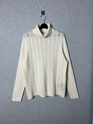 Suéter de cuello alto de cachemir tejido con cable Prada Milano beige con cuello redondo para hombre Foto 1 de 4