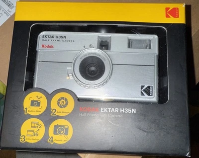 Kodak Ektar H35N Half Frame Film Camera (Striped Silver) - Image 1 of 4