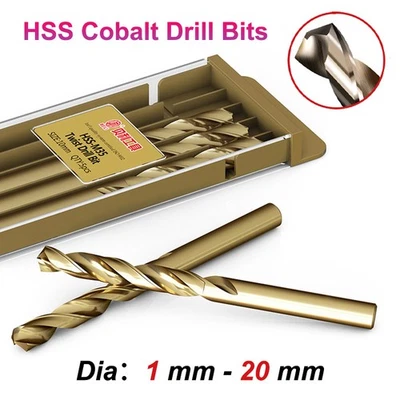 HSS-E (Cobalt 5%) Spiralbohrer Metallbohrer Edelstahlbohrer Ø 1 bis 20 mm DIN338 - Bild 1 von 4