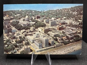POSTCARD: Air View Downtown Madison Wisconsin X5 - Picture 1 of 2