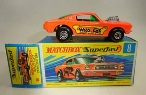 Matchbox Superfast Nr. 8B Wild Cat Dragster orange Aufkleber verkehrt herum  - Bild 1 von 8