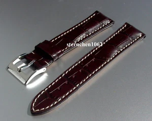 Davosa * Uhrenarmband * Kroko-Print Optik * braun * 20 mm - Picture 1 of 3