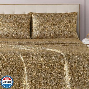 Juicy Couture Queen Size Satin Bed Sheet Set, Deep Pocket Silky Queen Sheet S - Picture 1 of 5