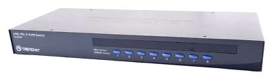 Trendnet TK-803R 8 Port Rack mount KVM Switch 100-240VAC 9VDC 1A 10-99 seconds - Image 1 of 4