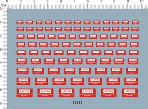 Calcomanía de tobogán de agua rojo blanco diferente escala etiqueta de advertencia marcas modelo - Imagen 1 de 1