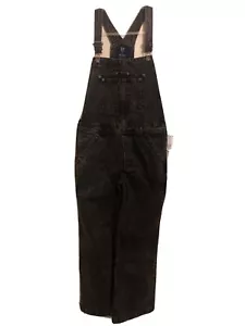 Gap Teen Sz 18-20 black stone acid wash overalls 90s y2k Denim Jeans Juniors - Picture 1 of 7
