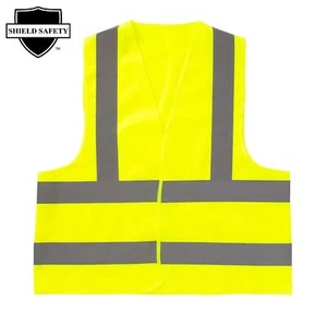 Gelbe Warnweste, silberne Reflexstreifen ANSI Large, 25 Stück - Bild 1 von 1