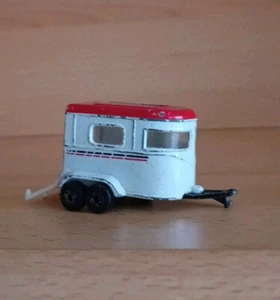 Pony Trailer Matchbox Superfast Weiß Modell Auto Spielzeug Anhänger alt Vintage  - Bild 1 von 10
