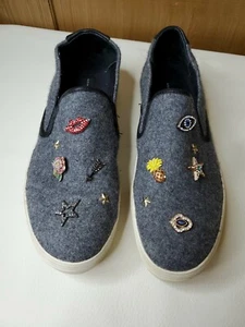 Steven by Steve Madden Womens Shoes Size 10M Gerry Slip On Gray with Pins - Bild 1 von 10