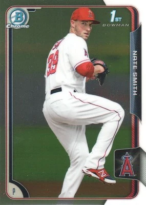 2015 Bowman Chrome Prospects #BCP90 Nate Smith Angels - Image 1 of 2