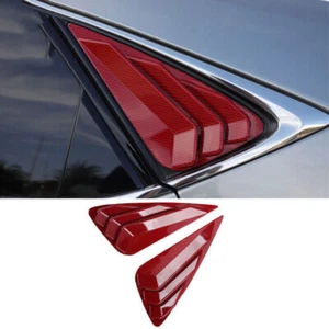 Red Carbon Rear Window Quarter Louver Covers For LEXUS NX200t/300h/300 2015-2021 - Imagen 1 de 2