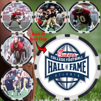 Fichas del Salón de la Fama del Fútbol Americano Derrick Brooks Florida State College (5) - FIRMADAS Foto 1 de 2