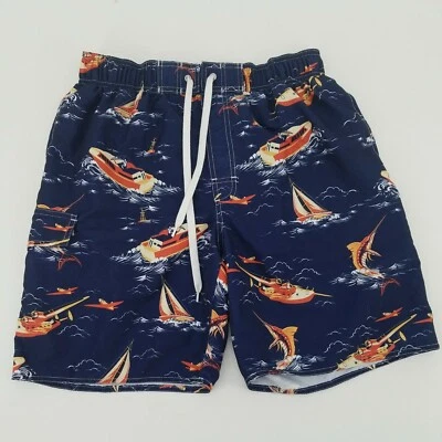 Pantalones Cortos de Natación Para Hombres Newport Azul Estampado de Velero Talla M Foto 1 de 4