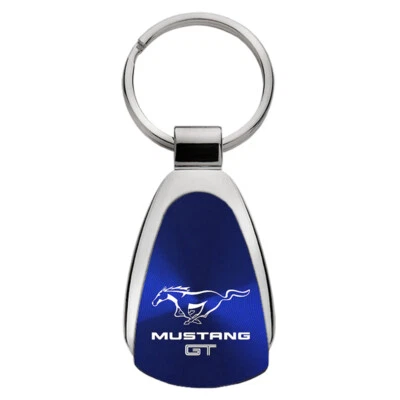 Ford Mustang GT Tear Drop Key Ring (Blue) - Image 1 of 3