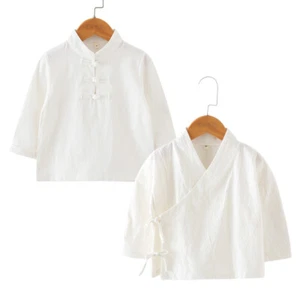 Kid Chinese Hanfu Han Clothes Tops Upper Garment 2 Type Retro Collar Child Shirt - Picture 1 of 11