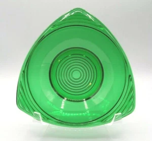 Smaragdgrüne Glas Dreieck SCHALE ~ Vintage Mid Century Modern Nuss Bonboniere - Bild 1 von 8
