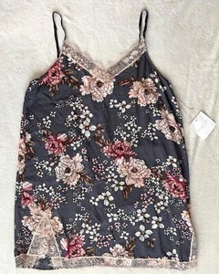 Nuevo con etiquetas Camisón Shabby Chic Para Mujer Gris Floral Encaje Talla XL - Imagen 1 de 9