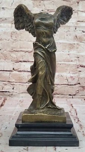 Winged Nike Samothrace Louvre Paris Bronze Marble Victory Statue Sculpture Decor - Picture 1 of 10