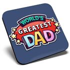 Square Single Coaster - World's Greatest Dad Father's Day  #8694