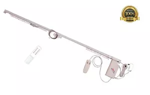 122" Remote Smart Auto Motorized Electric Drapery Curtain Traverse Track Rail - Picture 1 of 8