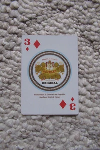 TARJETA DE JUEGO DE INTERCAMBIO ÚNICO DE TRES/DIAMANTES DE COLECCIÓN J&R HUPMANN RARA - Imagen 1 de 2