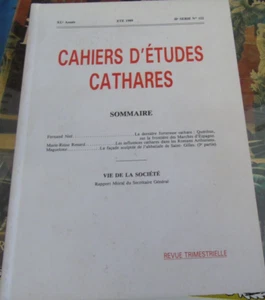 Cahiers d'études cathares Quéribus catharisme et roi arthur abbatiale St Gilles - Imagen 1 de 1