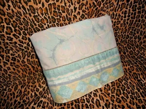 CROSCILL BENETELLO PASTEL GREEN BLUE GOLD TUSCAN TWIN FLAT SHEET 64 X 94 - Picture 1 of 5
