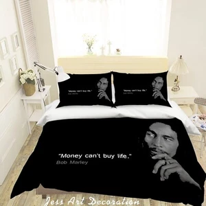 Set copripiumino 3D Bob Marley copripiumino lenzuola federe - Foto 1 di 5