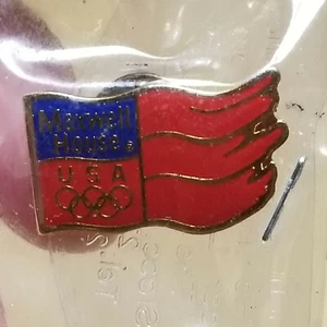 Pinback Pin, Atlanta 1996 Olympics Maxwell House Sponsored Team USA, Sealed, NOS - Bild 1 von 8