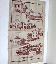 Vintage 1970s Rochester Avon Michigan Historical Society Tapestry Wall Hanging