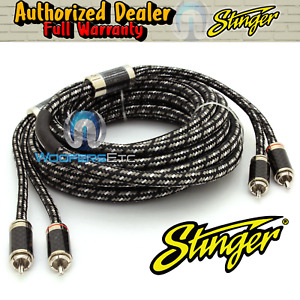 STINGER SI9217 PRO 2-CHANNEL 17 FT MALE PURE SILVER RCA 9000 INTERCONNECT CABLE