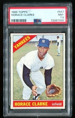 1966 Topps #547 Horace Clarke PSA 7.5 **Tough** - Image 1 of 2