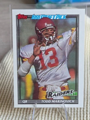 1991 Topps - Todd Marinovich #83 (RC) Los Angeles Raiders - Image 1 of 2
