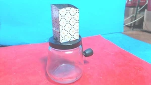 Vintage- Androck- Nut Grinder- Chopper-Early-1960"s- Metal Top-Glass Jar- Nice - Picture 1 of 7