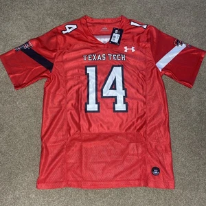 under armour Texas Tech Football Trikot Medium #14 Weiß Neu UA ArmourFuse NIL - Bild 1 von 5