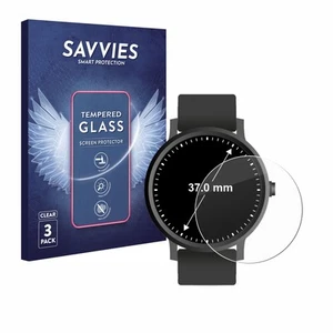 Pour Circulaire Displays (ø: 37 mm) Verre Trempe 3x Protection Ecran Film - Photo 1/8