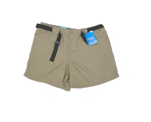 Columbia Sandy River Cargo Shorts Womens Large Tan Belted Hiking Nylon AL4572 - Picture 1 of 11