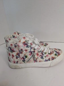 Blowfish Malibu Youth 1 Mid Top Lace-Up Side Zip Floral Canvas Casual Sneakers - Picture 1 of 6