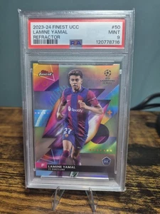 Lamine Yamal ROOKIE SLAB BARCELONA RC PSA9 BARGAIN RARE* TOPPS FINEST REFRACTOR - Bild 1 von 2