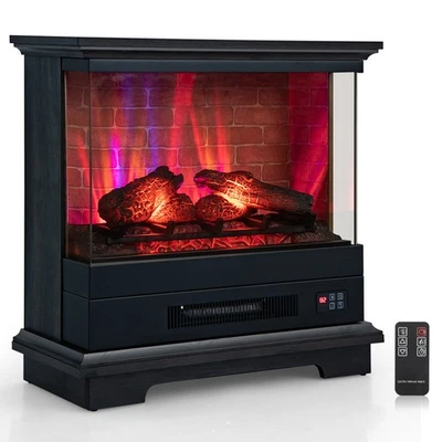 27" Electric Fireplace Heater Freestanding 1400W Remote Control Timing Function - Image 1 of 4