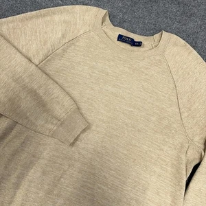 Polo Ralph Lauren Pullover Herren 2XL Beige Creme Rundhals Weich Baumwolle Raglan - Bild 1 von 10