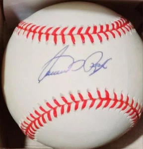 MEL ROJAS SIGNED ONL RAWLINGS BASEBALL METS EXPOS CUBS DODGERS TIGERS - Picture 1 of 1