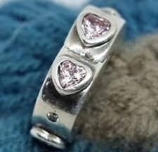Genuine Pandora Explosion of Love Silicone Grips Clip Charm Pink CZ 💕 S925 ALE 