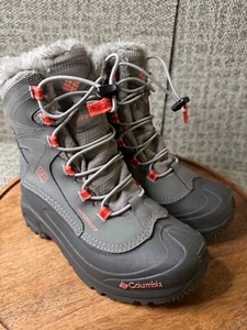 Columbia Bugaboot III Women's Waterproof Faux Fur Winter Boots Size 5 Gray & Ora - Picture 1 of 11