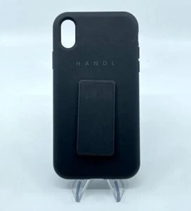 HANDL Soft Touch Phone Case with Supporting Stand Grip for iPhone XR- Black - Picture 1 of 2