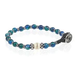 Bracciale Unisex Cordoncino GERBA LAB 067 con Pietre Naturali e Chiusura Cappio - Picture 1 of 2