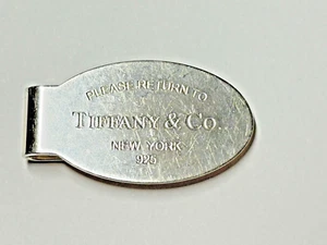Tiffany & Co. - Silver Money Clip .925 - Please Return to Tiffany & Co New York - Picture 1 of 2