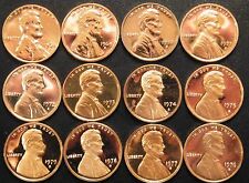 1968 to 1979 P D S Lincoln Cents Lot of 31 BU in Mint Wrap